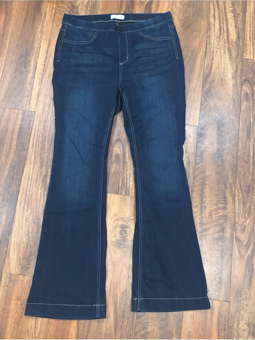 Jelly Beans Dark Blue Flare Jeans for Women